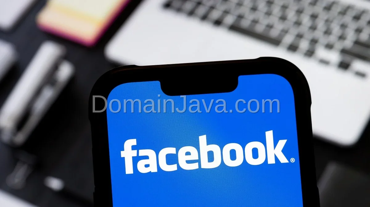 facebook logo on phone